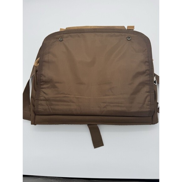 Timberland Waxed Canvas, Leather Messenger Laptop Bag Brown Crossbody Briefcase - Picture 9 of 12
